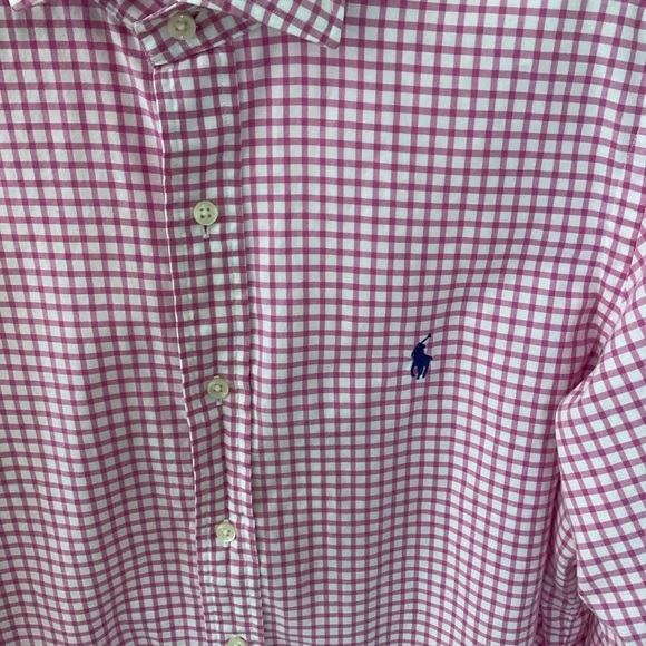 Polo Ralph Lauren Pink/White Check, Long Sleeve Men’s Shirt, Sz M - Picture 2 of 9